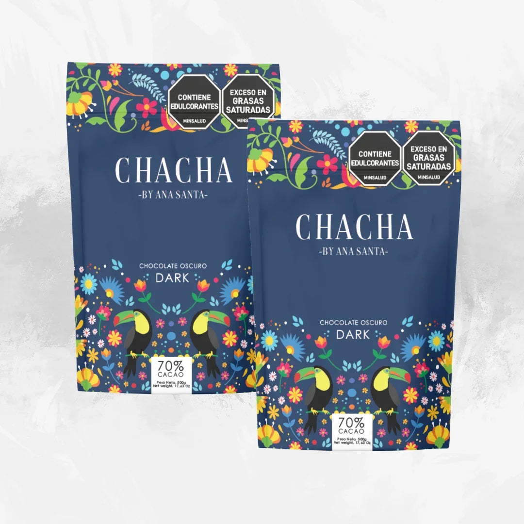 Combo de 2 bolsas de Chocolate dark 250g