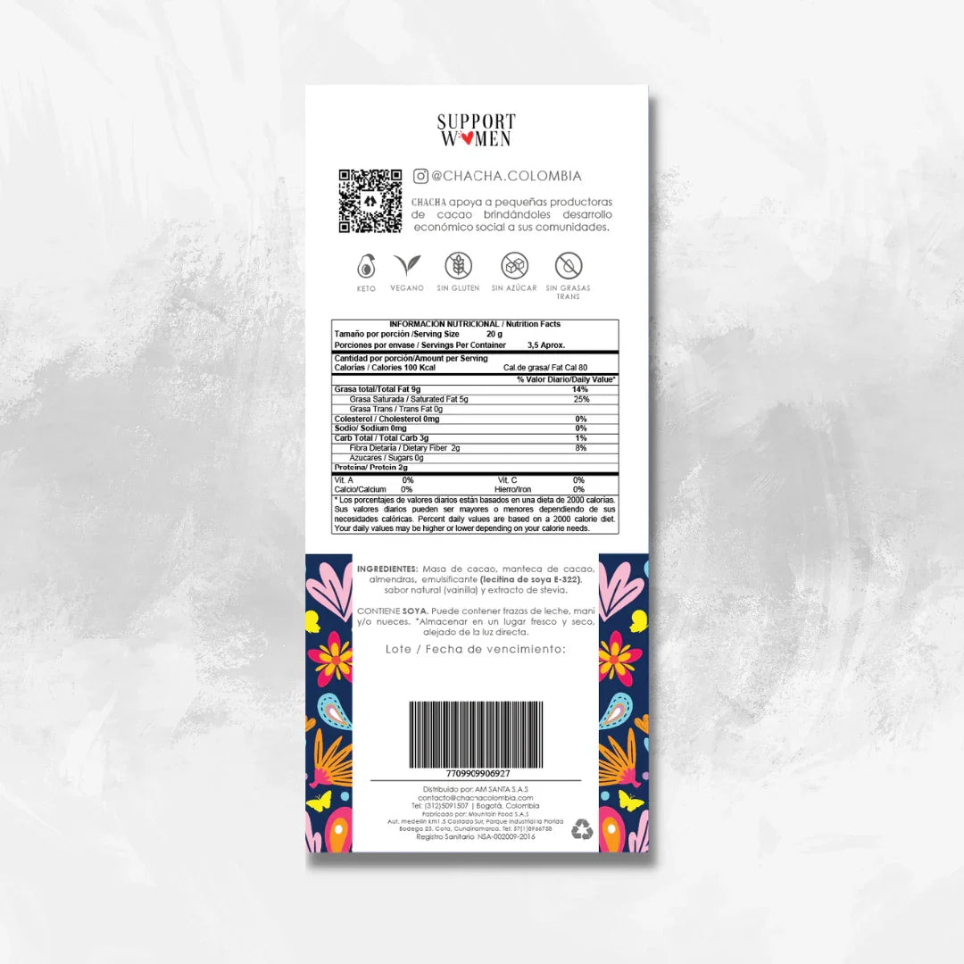 Chocolate con Almendras - 70% cacao