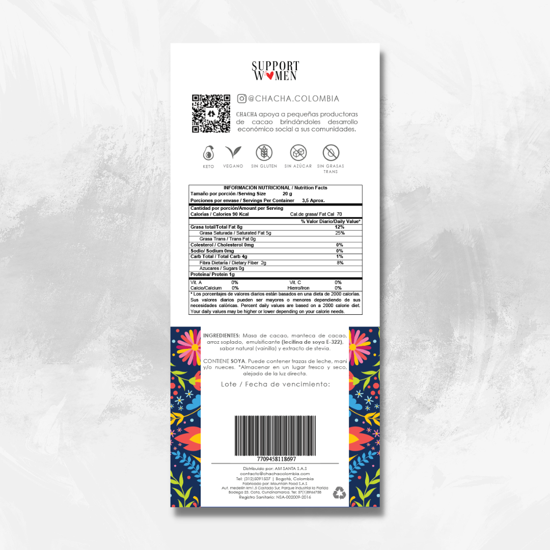 Chocolate con Arroz Soplado - 70% cacao